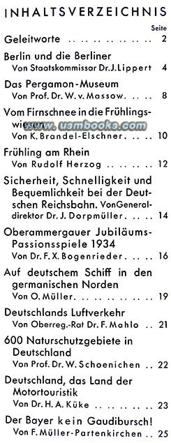 DEUTSCHLAND Nazi Travel Magazine 1934, Number 1